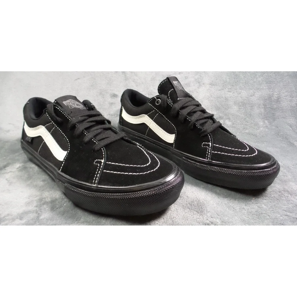 Vans Skate Sk8-Low Shoes Mens Size 8.5 Black PopCush Sneakers Duracap NWOB